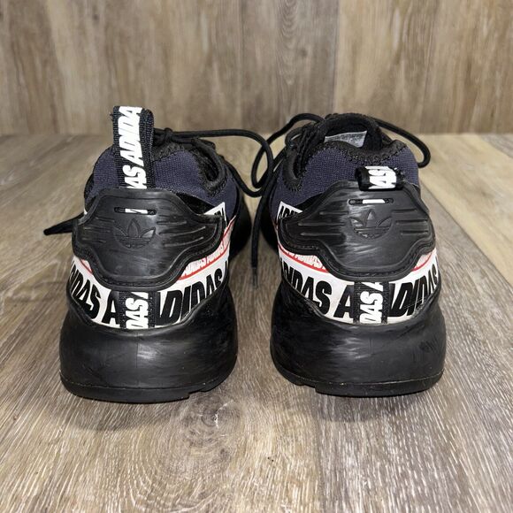 Adidas Men's US Size 12 ZX 2K Boost Black Red Running Sneaker Shoes FX7038 - Picture 7 of 11